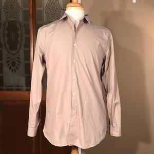 Topman Slim Fit Contrast Collar Button-Up Shirt